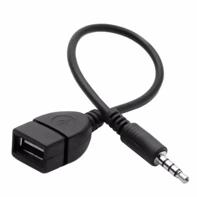 Alt view image 5 of 7 - 3.5mm Male Aux to USB Female MP3 Decoder Adapter Cable, USB 2.0 U-Disk Audio Player for Car Stereo System, Auxiliary Cord Supports Playing Music from Flash Drive via Vehicle AUX Input Port