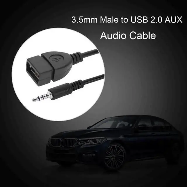 Alt view image 6 of 7 - 3.5mm Male Aux to USB Female MP3 Decoder Adapter Cable, USB 2.0 U-Disk Audio Player for Car Stereo System, Auxiliary Cord Supports Playing Music from Flash Drive via Vehicle AUX Input Port
