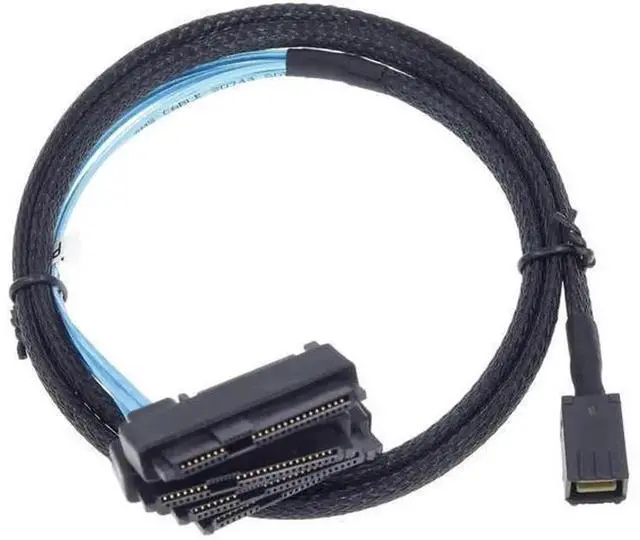 Alt view image 2 of 7 - 1M Mini SAS HD SFF-8643 to SFF-8482 29Pin Breakout Fan-Out Cable with SATA Power, Internal Server Cable for RAID Controller to HDD, SFF8643 to SFF8482 Hard Drive Connection Wire
