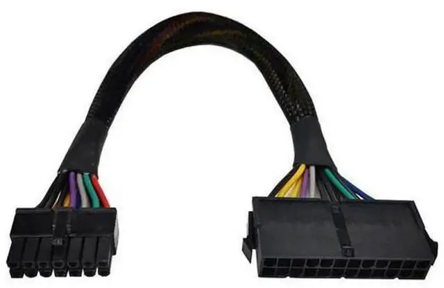 Main image of 24 Pin to 14 Pin ATX PSU Braided Sleeved Adapter Cable 30cm(12Inch), Compatible with Lenovo IBM Desktop PC ThinkServer Motherboards, Convert Standard 24Pin ATX PSU to 14Pin Mainboard Power Connector