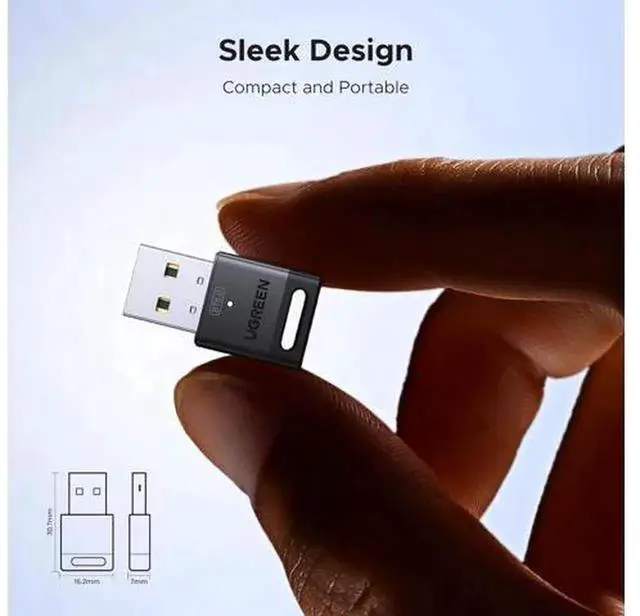 Alt view image 3 of 7 - UGREEN USB Bluetooth 6.0 Adapter for PC, Bluetooth Dongle Receiver with EDR & BLE, Plug & Play for Windows 11/10/8.1, Connect Wireless Headphones, Keyboard, Mouse, Speakers & Bluetooth Printers