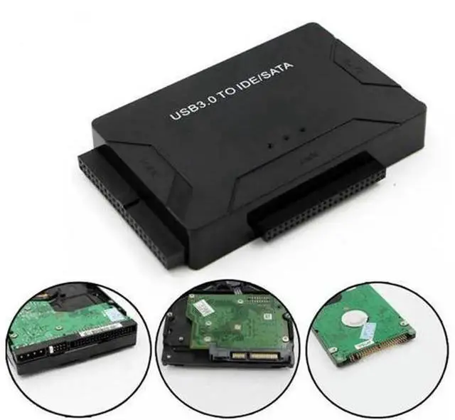 Main image of USB 3.0 SATA IDE Hard Drive Adapter with EU Power Plug, SATA & IDE to USB Converter Cable for 2.5 Inch & 3.5 Inch HDD SSD, Support SATA3, USB3.0 & USB2.0 for Data Backup