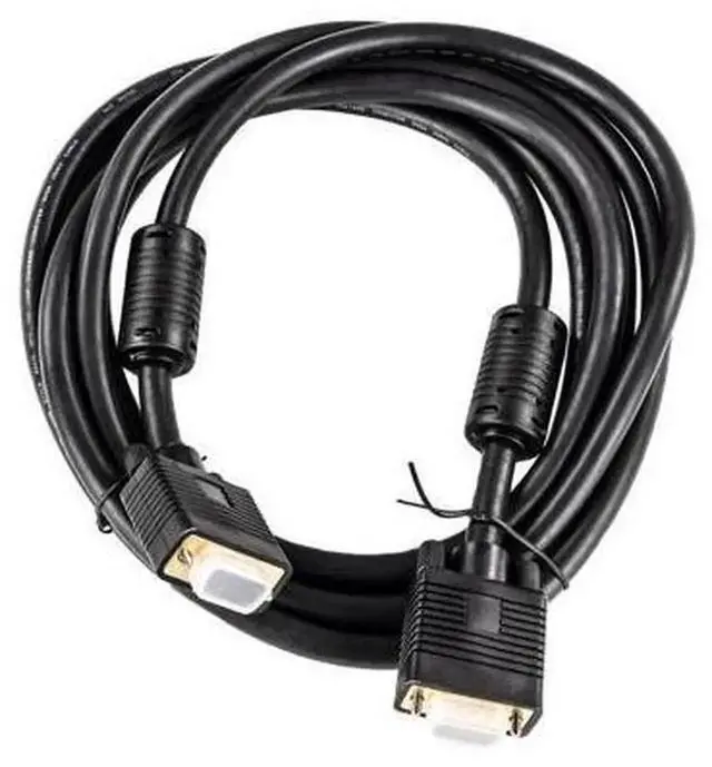 Alt view image 4 of 7 - Monoprice Super VGA Cable 10 Feet Black, Male to Male VGA Monitor Cable with Ferrite Cores & Gold-Plated Connectors, High Resolution VGA Cord for Monitors, Projectors, Desktops & Laptops