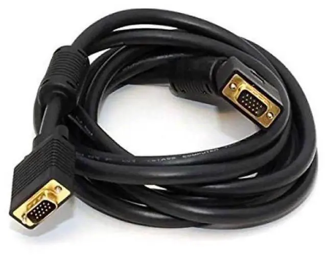 Alt view image 6 of 7 - Monoprice Super VGA Cable 10 Feet Black, Male to Male VGA Monitor Cable with Ferrite Cores & Gold-Plated Connectors, High Resolution VGA Cord for Monitors, Projectors, Desktops & Laptops