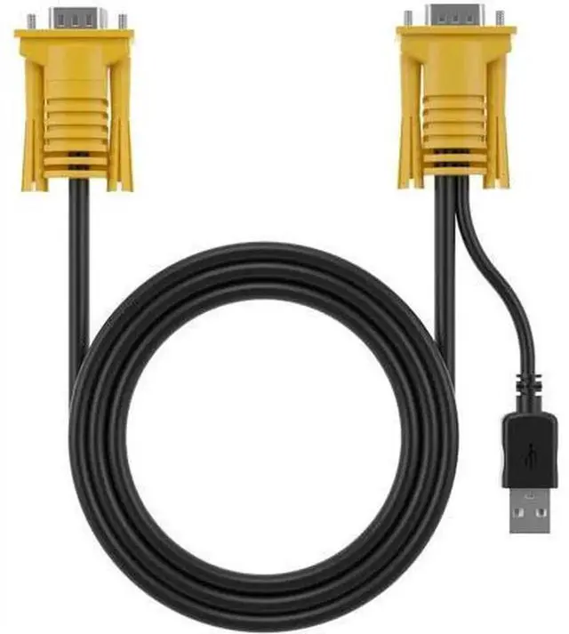 Alt view image 3 of 5 - MT-VIKI 2-in-1 USB VGA KVM Cable, 3 Meters (10 Feet) Integrated VGA & USB Cord for VGA KVM Switch, All-in-One Connection Cable for Computer Hosts, Keyboard, Mouse and Monitor