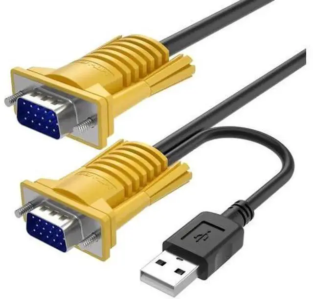 Alt view image 2 of 5 - MT-VIKI 2-in-1 USB VGA KVM Cable, 3 Meters (10 Feet) Integrated VGA & USB Cord for VGA KVM Switch, All-in-One Connection Cable for Computer Hosts, Keyboard, Mouse and Monitor
