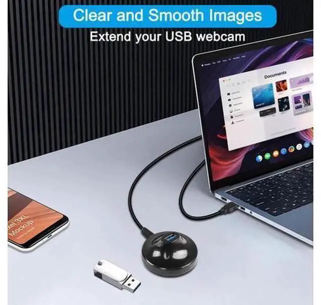 Alt view image 7 of 7 - 4.9FT USB 3.0 Extension Cable with Detachable Pedestal Stand, USB 3.0 Type-A Male to Female Extender Cord, 5Gbps Transfer Speed for WiFi Adapter, Flash Drive, Card Reader, Keyboard & Mouse