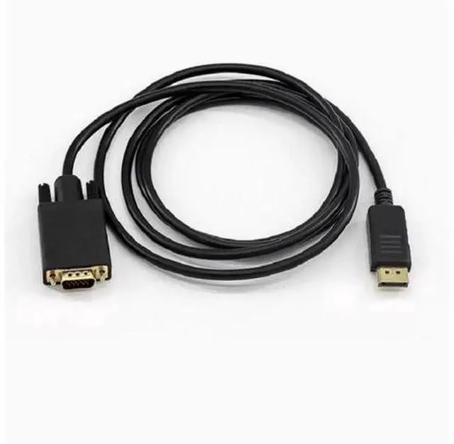 Alt view image 4 of 4 - 1.8m DisplayPort to VGA Conversion Cable, DP Male to VGA Male HD Video Converter Cord, Built-in Chip DP to VGA Adapter Cable for PC Laptop Monitor Projector Display Video Connection