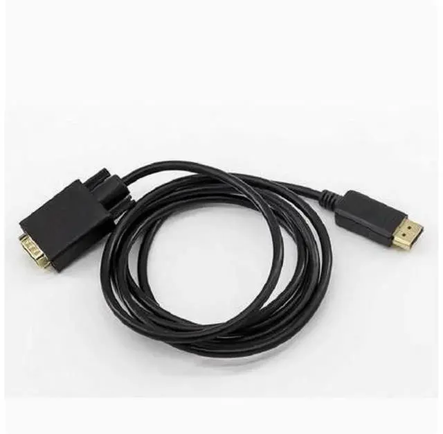 Alt view image 2 of 4 - 1.8m DisplayPort to VGA Conversion Cable, DP Male to VGA Male HD Video Converter Cord, Built-in Chip DP to VGA Adapter Cable for PC Laptop Monitor Projector Display Video Connection