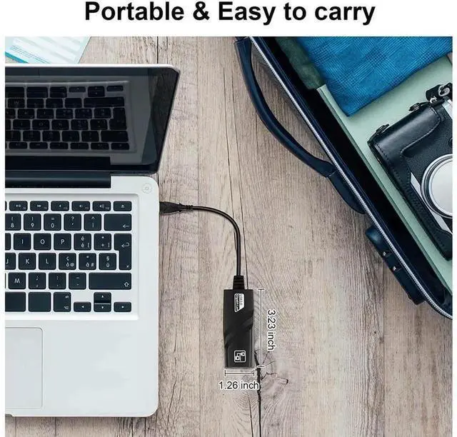 Alt view image 3 of 7 - USB 3.0 to Gigabit Ethernet RJ45 LAN Network Adapter, 10/100/1000Mbps USB Ethernet Converter Compatible with MacBook, Laptop, Desktop PC, Supports Windows, Linux, Mac OS, Model:eokCXOY