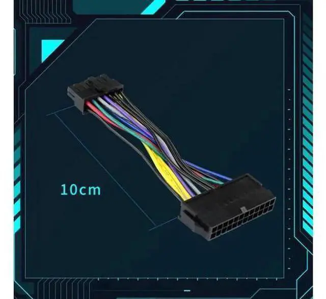 Alt view image 2 of 6 - 15cm ATX 24 Pin to 14 Pin Power Supply Adapter Cable, 18AWG Wire, Compatible with Lenovo IBM Dell Q77 B75 A75 Q75 Mainboard, Desktop Motherboard Power Conversion Cord