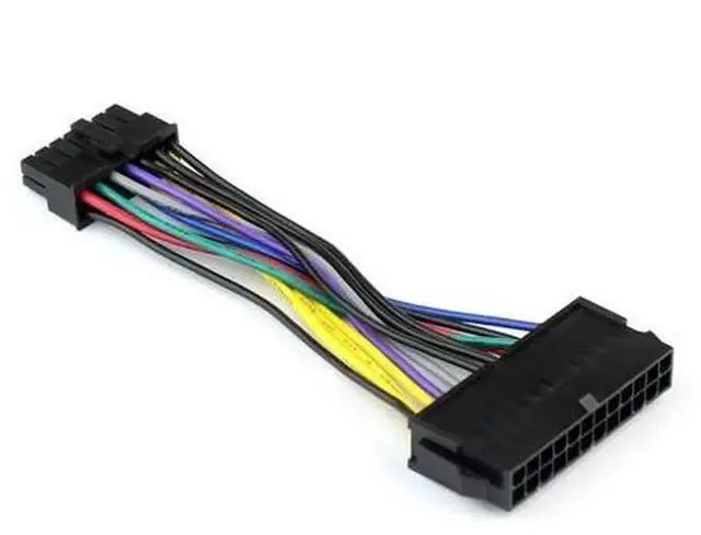 Main image of 15cm ATX 24 Pin to 14 Pin Power Supply Adapter Cable, 18AWG Heavy Gauge Wire, Compatible with Lenovo IBM Dell Q77 B75 A75 Q75 Desktop Motherboard, PSU Conversion Extension Cord