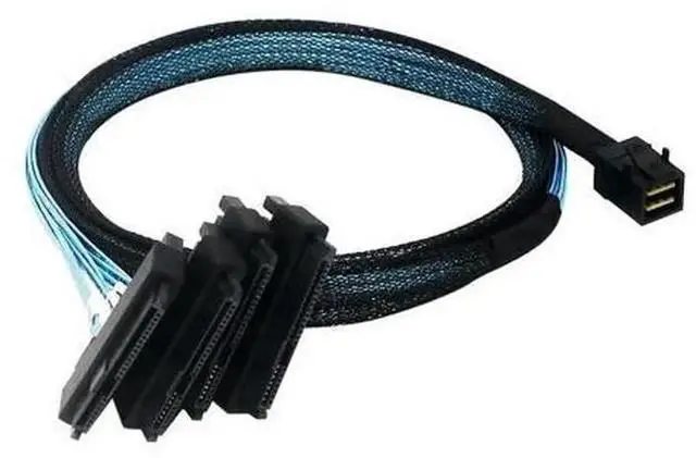 Main image of 1M Mini SAS HD SFF-8643 29Pin Male to 4X SFF-8482 29Pin SAS Fan-Out Cable, 12Gbps Server Breakout Data Cable for RAID Controller, SAS HDD SSD Storage Connection