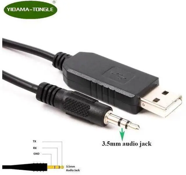 Main image of USB to TTL Serial Adapter Cable with FTDI Chip, 3.3V UART TTL Converter, 6ft 3.5mm Stereo Audio Jack Plug, TTL-232R-3.3v-AJ Serial Communication Cable for Debugging & Embedded Development