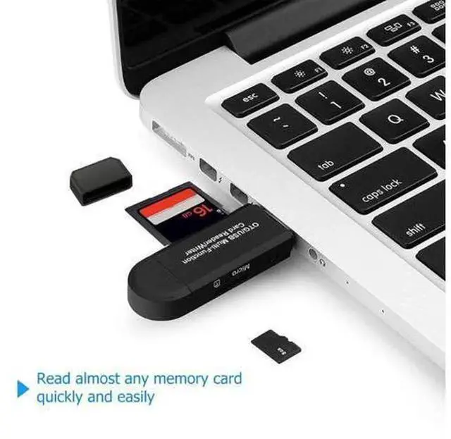 Alt view image 5 of 5 - 2 in 1 USB OTG Card Reader, High Speed USB 3.0 Universal Memory Card Adapter, Dual USB Interface Flash Card Reader Compatible with PC, Windows Computer, Android Smartphones, Tablets & Digital Storage