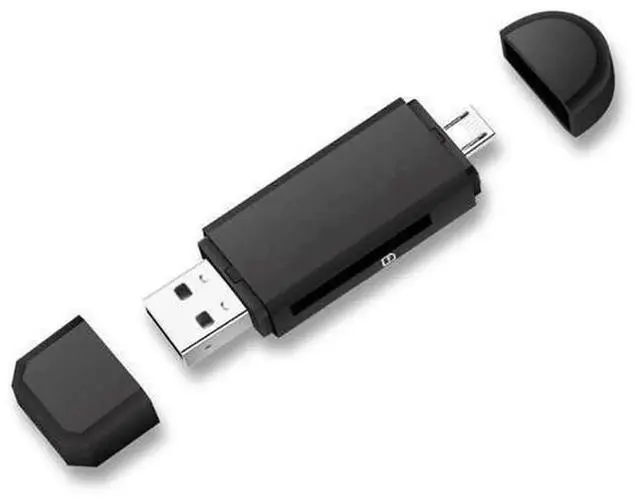 Alt view image 3 of 5 - 2 in 1 USB OTG Card Reader, High Speed USB 3.0 Universal Memory Card Adapter, Dual USB Interface Flash Card Reader Compatible with PC, Windows Computer, Android Smartphones, Tablets & Digital Storage