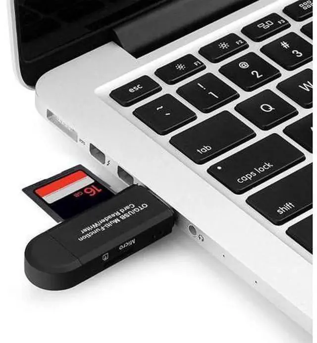 Alt view image 2 of 5 - 2 in 1 USB OTG Card Reader, High Speed USB 3.0 Universal Memory Card Adapter, Dual USB Interface Flash Card Reader Compatible with PC, Windows Computer, Android Smartphones, Tablets & Digital Storage
