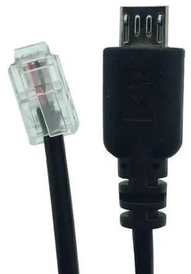 Alt view image 2 of 5 - 0.25M USB Micro Male to RJ9 4P4C Male Converter Extension Cable, Micro USB to RJ9 4P4C Adapter Wire for Telephone Handset, Headset, Communication Device Connecting