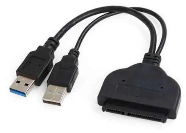 Alt view image 2 of 3 - USB 3.0 to SATA 22Pin 2.5Inch HDD SSD Adapter, USB3.0 to SATA Hard Drive Converter with USB Power Cable for 2.5 Inch SATA SSD HDD Disk Data Transfer