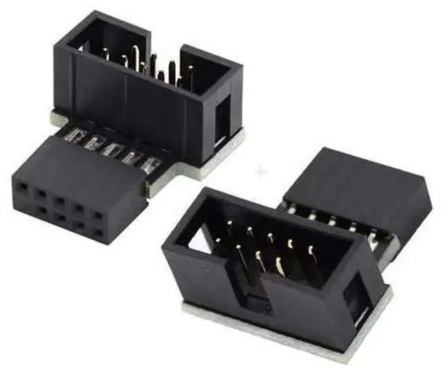 Main image of 90Degree Up/Down Angled USB2.0 9Pin /10Pin Header Extension Cable, Male to Female Internal Motherboard Adapter Cord for PC Chassis FrontPanel USB Port Wiring