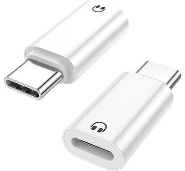 Main image of 2Pack USBC to Lightning Earphone Audio Adapter Converter, USBC to Lightning Headphone Audio Dongle for iPhone16/15, iPad Pro/Air, MacBook, AudioOnly, Charging Function Not Supported