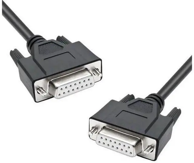 Alt view image 3 of 6 - 1M Industrial DB15 Female to Female Straight Cable, 2Row 15Pin DSub DB15 Extension Cord, for Industrial Equipment, CNC Controller, Game Port and Legacy Peripheral Connection