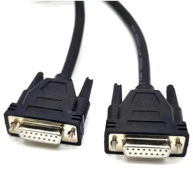 Alt view image 4 of 6 - 1M Industrial DB15 Female to Female Straight Cable, 2Row 15Pin DSub DB15 Extension Cord, for Industrial Equipment, CNC Controller, Game Port and Legacy Peripheral Connection