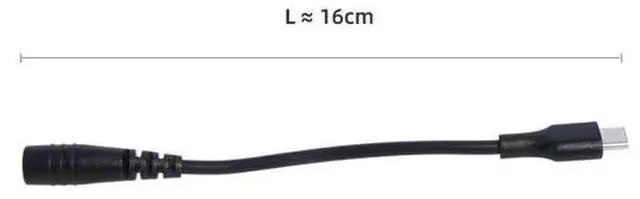 Alt view image 5 of 6 - USBC Female to DC 5.5×2.1 Female Power Cable, TypeC to DC 5521 Jack Adapter Converter Cord, for DC Power Supply, Charging Devices with 5.5*2.1mm DC Interface
