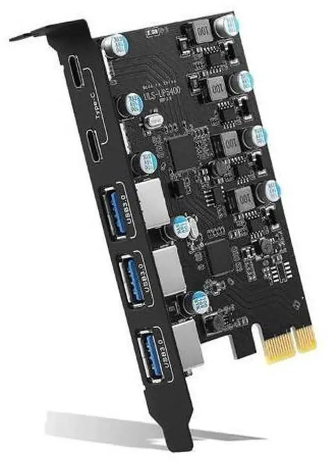 Main image of 5Port USB 3.0 PCIE Expansion Card, Desktop PCI Express USB3.0 Controller Adapter Riser Card, Internal PCIe Addon Card for Windows 11/10/8/7 Desktop PC USB Port Expansion