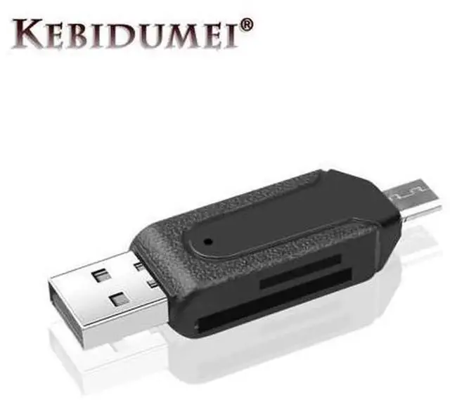 Main image of 2in1 USB OTG Card Reader, Universal Micro USB OTG Adapter, TF & SD Memory Card Reader with Phone Extension Header, Portable Micro USB OTG Converter for Smartphones Tablets Laptops