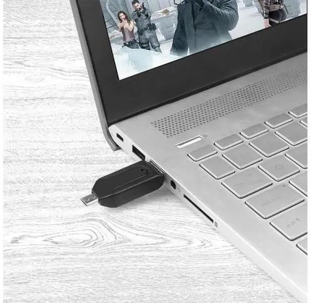 Alt view image 5 of 5 - 2in1 USB OTG Card Reader, Universal Micro USB OTG Adapter, TF & SD Memory Card Reader with Phone Extension Header, Portable Micro USB OTG Converter for Smartphones Tablets Laptops