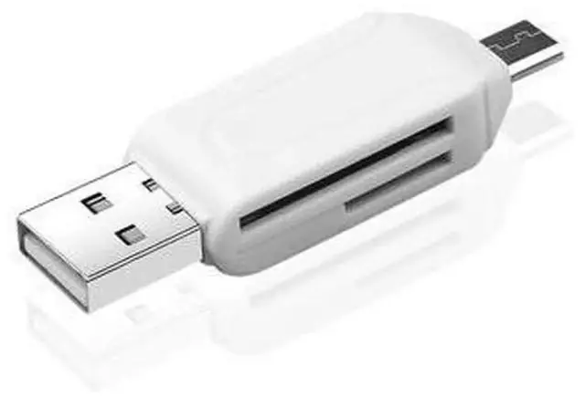 Alt view image 4 of 5 - 2in1 USB OTG Card Reader, Universal Micro USB OTG Adapter, TF & SD Memory Card Reader with Phone Extension Header, Portable Micro USB OTG Converter for Smartphones Tablets Laptops