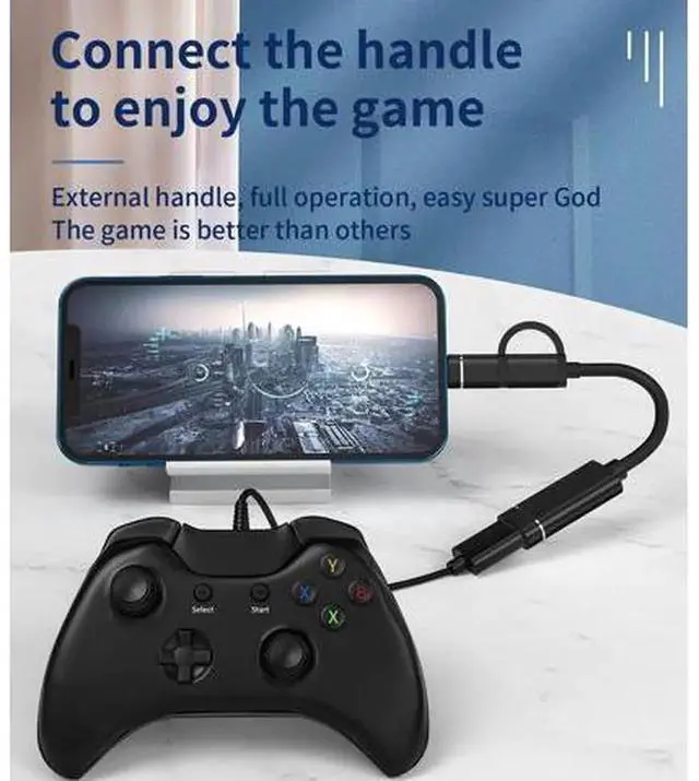 Alt view image 4 of 6 - USB 3.0 OTG Cable, USBA Female to USBC & Lightning Male 2in1 Adapter Converter, Thunderbolt Compatible Cord for iPhone iPad MacBook Air4, LG Smartphones, Connect Mouse Camera USB Dongle Devices