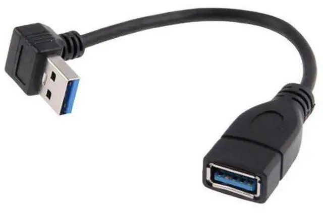 Main image of 90 Degree DownAngled USB 3.0 TypeA Male to Female Extension Cable 20cm, 5Gbps HighSpeed Downward Angle USB A Extender Cord for PC Desktop, Laptop, Hard Drive, USB Peripheral Devices