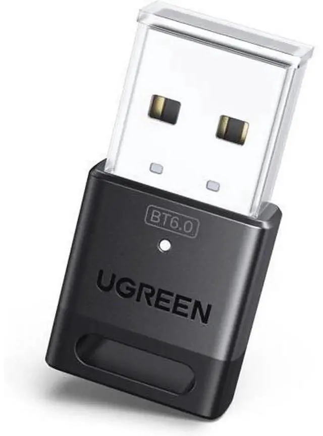 Main image of UGREEN USB Bluetooth 6.0 Adapter Dongle Receiver, EDR & BLE Tech, Plug & Play for Windows 11/10/8.1 PC, Mini USB Bluetooth Transmitter for Headphone, Keyboard, Mouse, Speakers, Printer