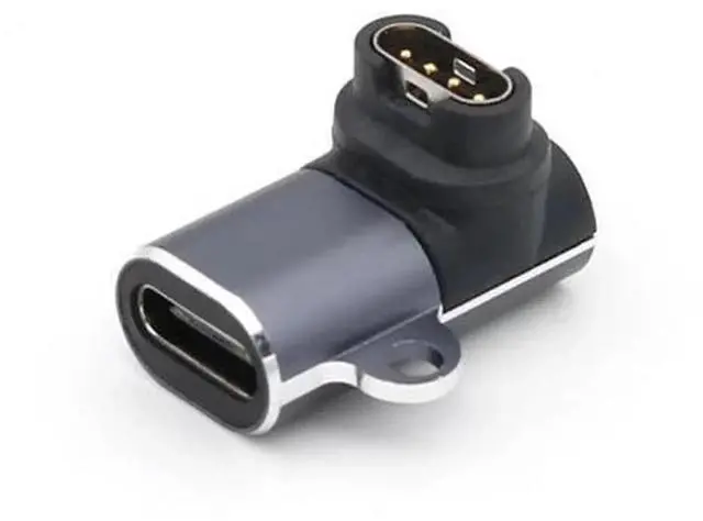 Main image of 3D Elbow Charging Converter Adapter for Garmin Fenix 7X/6/6S/6X Venu 2/2S, TypeC / 8Pin / MicroUSB Female to Garmin Watch Charging Port, Portable Travel Smart Watch Charger Connector
