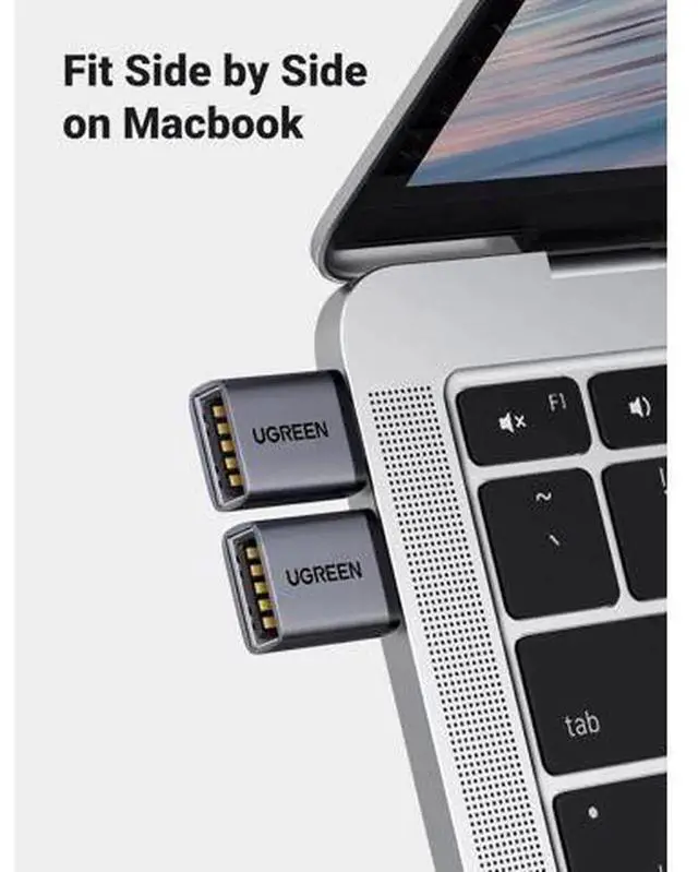 Alt view image 6 of 7 - UGREEN USBC to USBA 3.2 Gen2 10Gbps OTG Adapter 2Pack, TypeC Male to USBA Female Converter for iPhone 17 Pro Max 16 15, MacBook Air, iMac, iPad, Galaxy Tab S9, S25