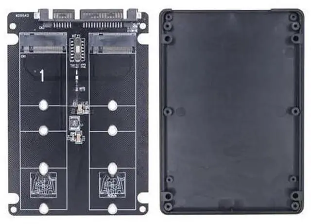 Main image of Dual M.2 NGFF BKey to SATA 3.0 Adapter Card, 2Port M.2 SATA Protocol SSD Converter, 6Gbps M2 to SATA3.0 Expansion Card for M.2 SATA SSD Storage Upgrade