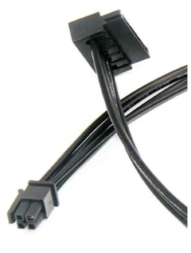 Alt view image 2 of 2 - Small 5mm Mini 4Pin to 2Port 15Pin SATA Power Extension Cable 45cm, Dedicated Motherboard HardDrive Power Cord for Lenovo M410, M415, B415, 510SA, Supports 2PCS SATA HDD SSD Storage Upgrade