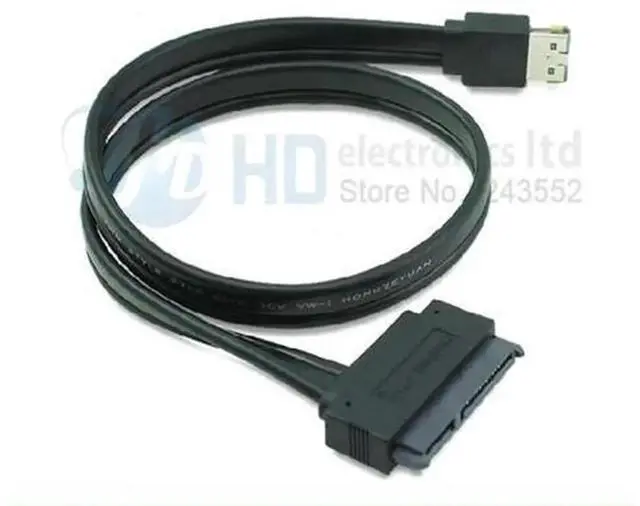 Main image of Power eSATA to SATA 22Pin Cable 0.5M, 12V+5V Powered eSATA(ESATA+USB) to SATA 22Pin Adapter Cable for 2.5" 3.5" SATA HDD SSD, External Hard Drive Storage Connection Cord