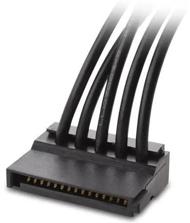 Alt view image 5 of 5 - Cable Matters 2Pack 15Pin SATA to 4Port SATA Power Splitter Cable 18 Inches, 1to4 SATA Power Splitter Cord for Desktop PC HDD SSD Optical Drive Internal Power Supply Expansion