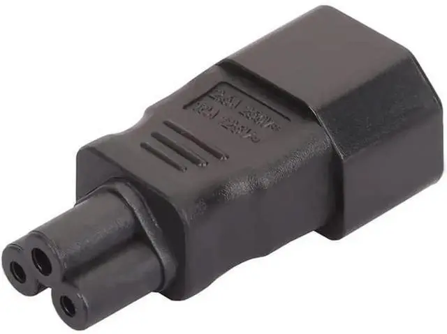 Main image of C14 to C5 IEC320 Power Adapter Converter, Universal IEC Socket Power Adaptor for Computer, Television, PDU, UPS, Convert IEC C14 Male to C5 Female Power Connection