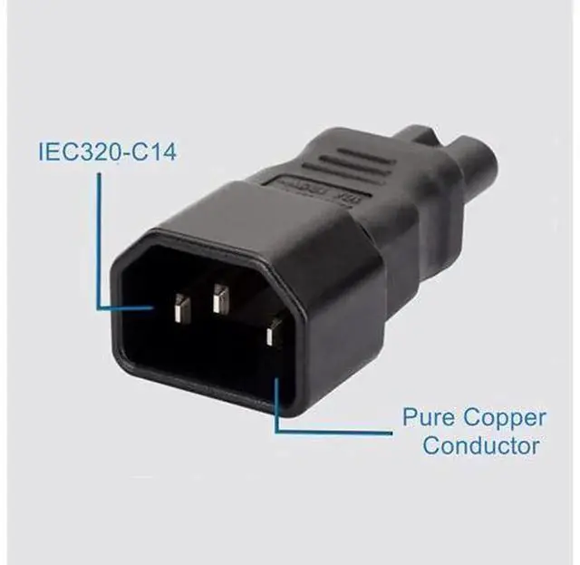 Alt view image 2 of 4 - IEC320 C14 to C7 Power Adapter, Universal IEC Socket AC Power Converter Cord for Computer, TV, Monitor, Laptop Charger, PDU, UPS, RackMount Hardware, 10A 250V IEC 320 Adaptor for 2Pin C7 Port Device
