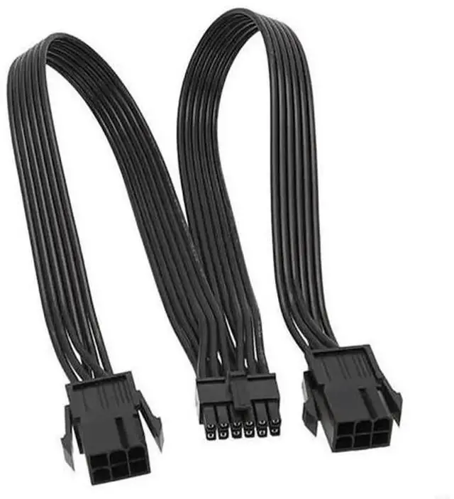 Main image of 2 x 6Pin to 12Pin Graphics Card Power Adapter Cable, PCIe 6Pin Male to 12Pin Female GPU Power Converter Cord for RTX30 Series Graphics Cards, HighCurrent GPU Power Supply Cable for Desktop PC