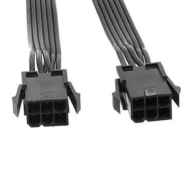 Alt view image 4 of 4 - 2 x 6Pin to 12Pin Graphics Card Power Adapter Cable, PCIe 6Pin Male to 12Pin Female GPU Power Converter Cord for RTX30 Series Graphics Cards, HighCurrent GPU Power Supply Cable for Desktop PC