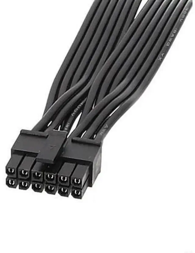 Alt view image 3 of 4 - 2 x 6Pin to 12Pin Graphics Card Power Adapter Cable, PCIe 6Pin Male to 12Pin Female GPU Power Converter Cord for RTX30 Series Graphics Cards, HighCurrent GPU Power Supply Cable for Desktop PC