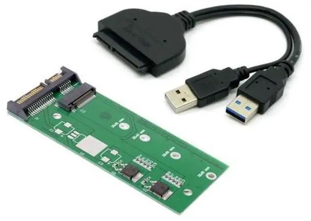 Main image of Chenyang M.2 NGFF B/MKey SATA SSD to 2.5 SATA PCB Converter Adapter, M2 NGFF SATA to 2.5Inch SATA Hard Disk Board with SATA to USB3.0 Cable, NOT Compatible with NVMe M.2 SSD Drives
