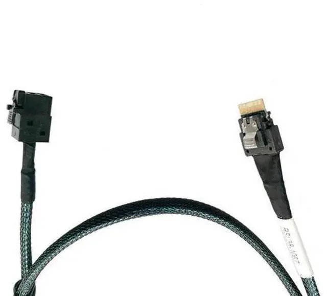 Alt view image 5 of 5 - 80CM SlimSAS 4X to MiniSAS HD Cable, SFF8654 38Pin to SFF8643 36Pin Data Cable, Supports PCIe Gen4.0 and SAS3.0 Protocols for Server RAID Controller and Storage Backplane Connection