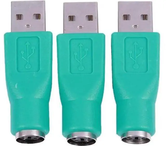 Main image of 3Pack USB to PS2 Adapter Converter, USBA 4Pin to PS/2 6Pin Jack Connector for Old PS2 Keyboard Mouse, PlugandPlay Converter for Desktop PC Laptop Notebook Lacking Native PS2 Interface