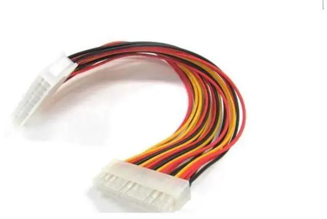 Main image of HighQuality ATX 24Pin Male to 24Pin Female PSU Power Extension Cable, Internal PC Motherboard MainPower Adapter Cord for Desktop Computer Assembly, Modding and Chassis CableManagement Upgrade